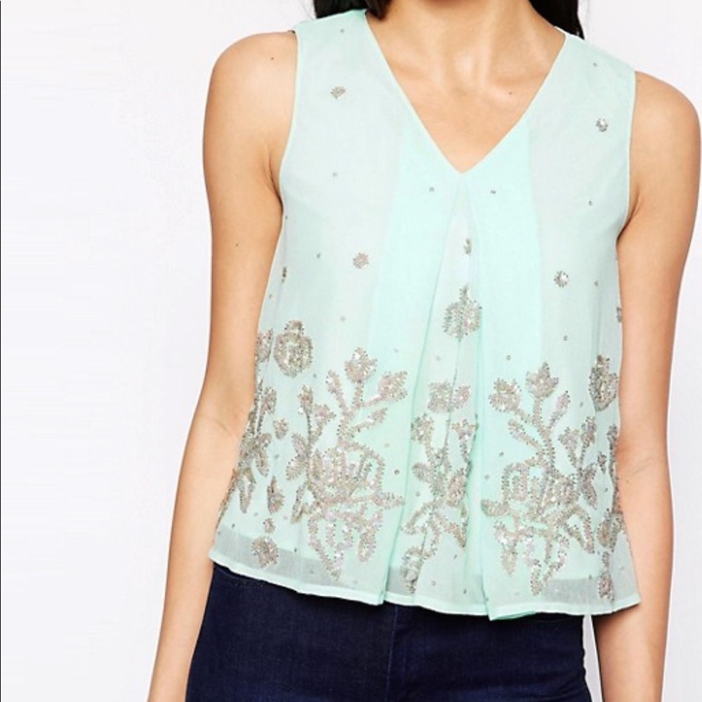 French connection sequined top
